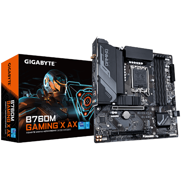לוח אינטל דורות 12-14 Gigabyte B760M GAMING X AX 1.2 DDR5 Wifi BT