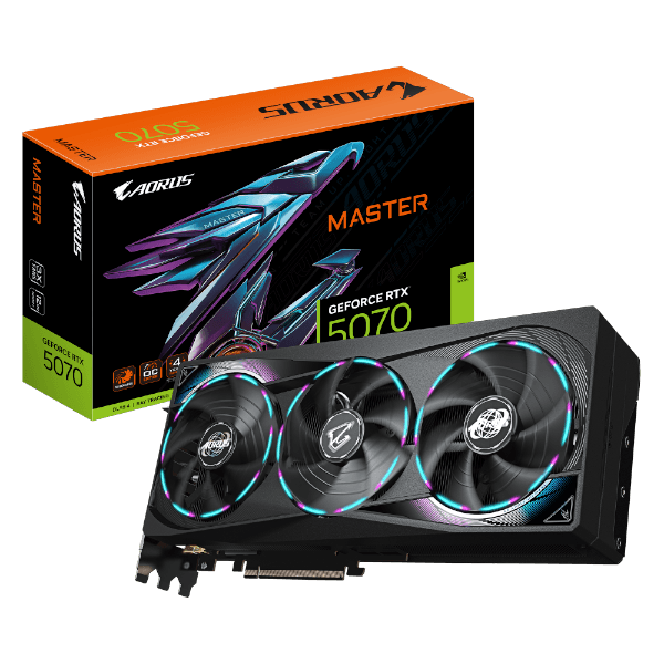 כ.מסך GIGABYTE AORUS GeForce RTX 5070 MASTER 12G