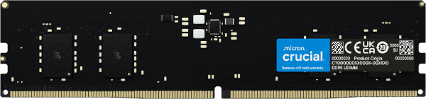 זכרון לנייח Crucial 64GB DDR5 5600Mhz C46 UDIMM Desktop Memory